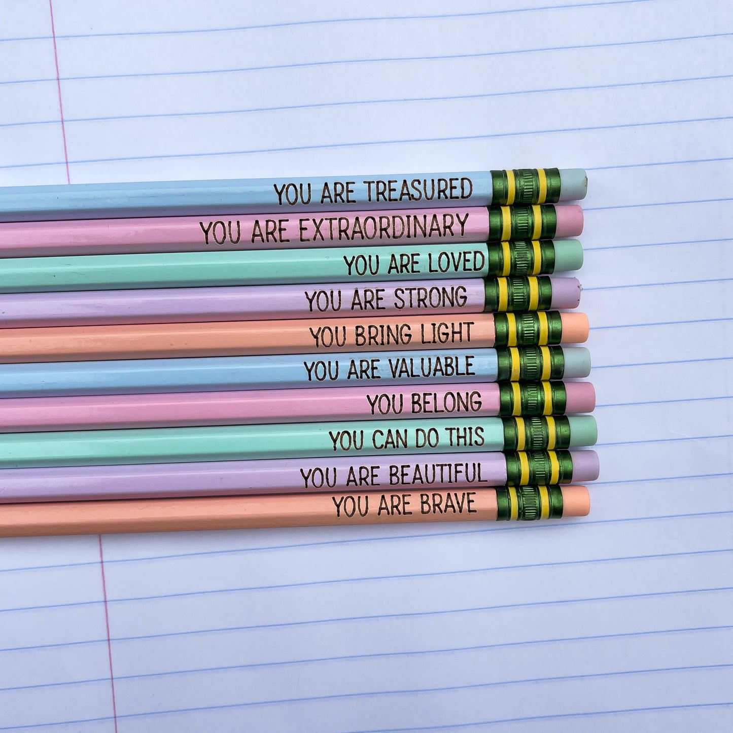 Pastel Engraved Pencils