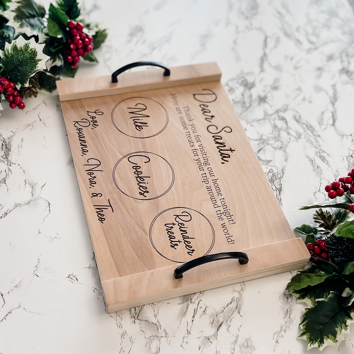 Personalized Santa Cookie Tray