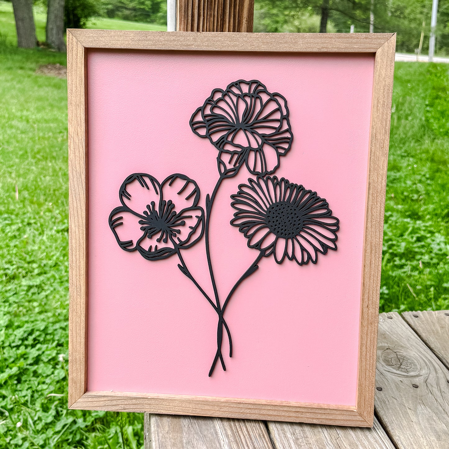 Custom Birth Month Flower Sign