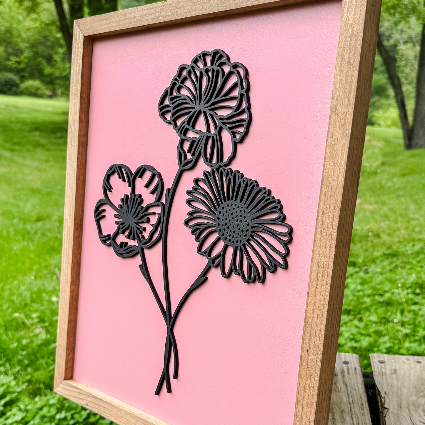 Custom Birth Month Flower Sign