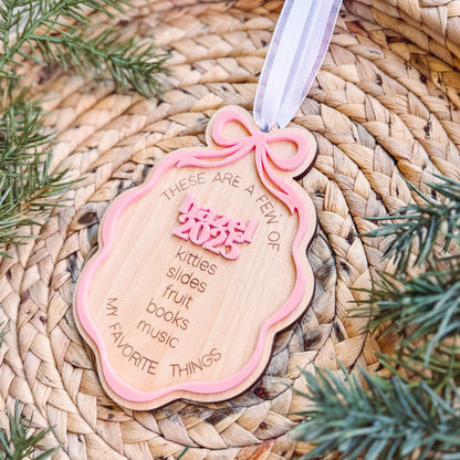 Favorite Things Bow Ornament