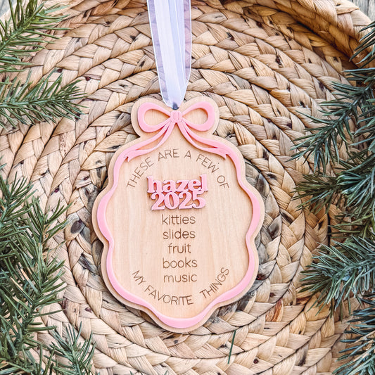 Favorite Things Bow Ornament