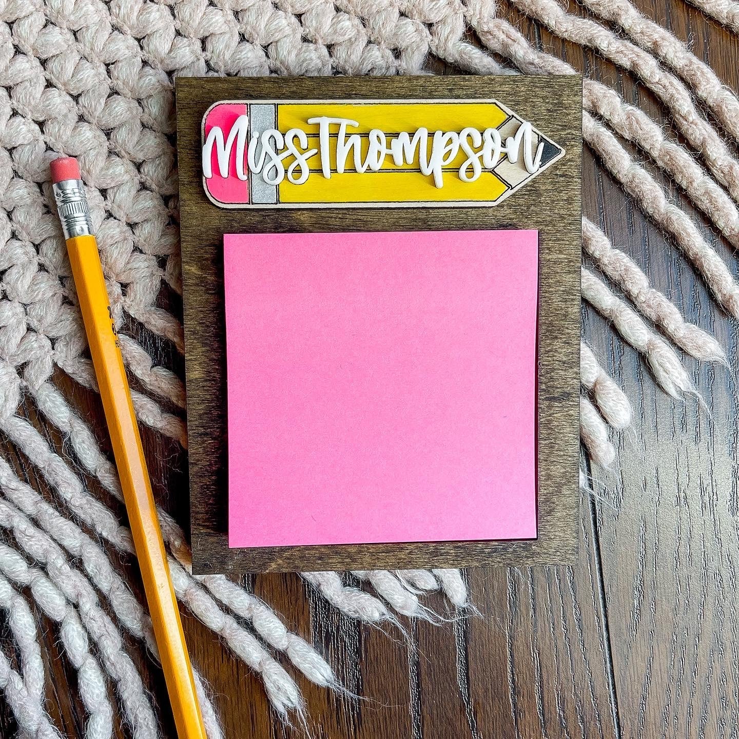 Personalized Post It Note Holder