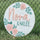 Floral Personalized Nursery Round Sign