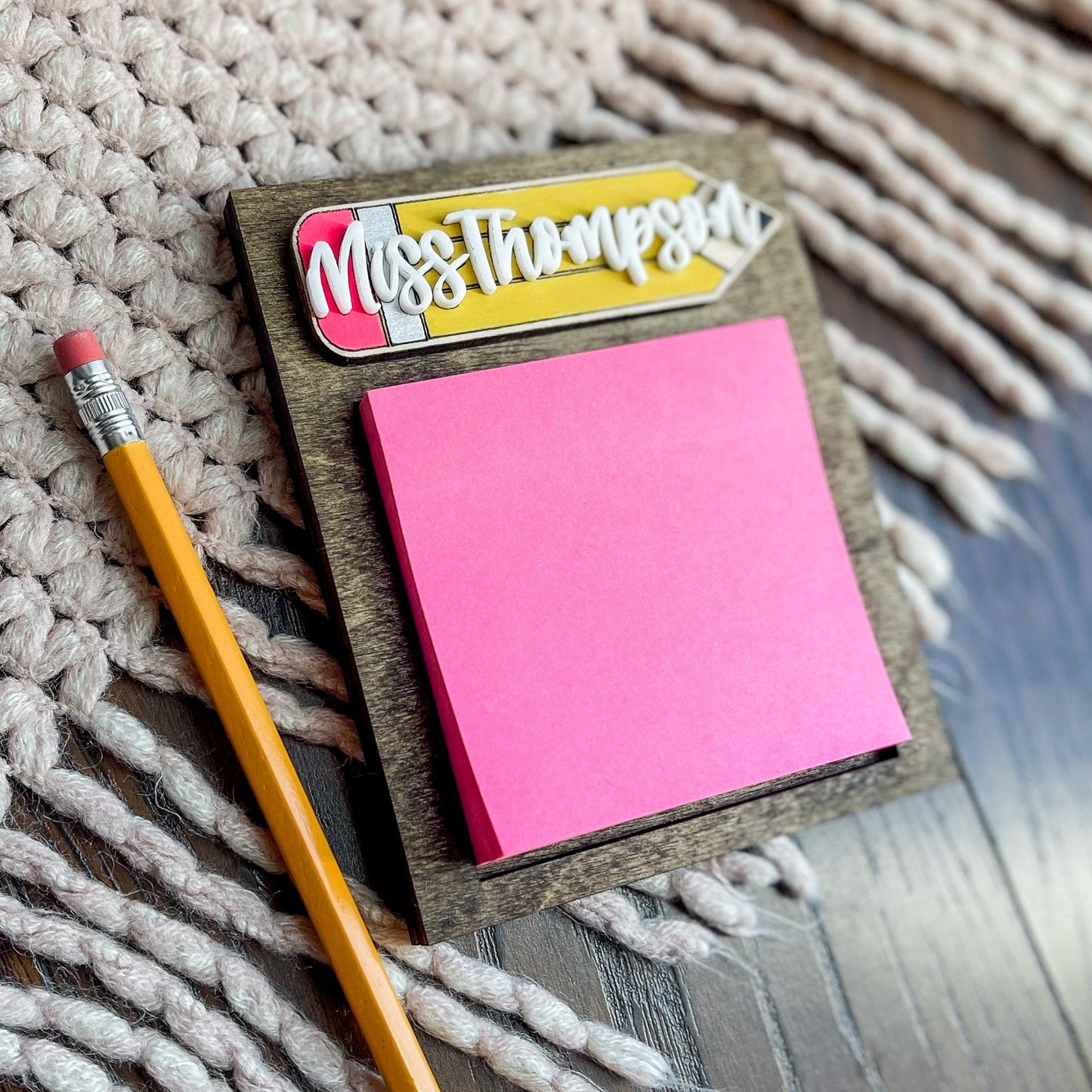 Personalized Post It Note Holder